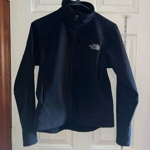The north face-S-black-gray embroidered logo, lightweight,fleece lining, jacket.